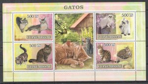 A1230 2007 Guinea-Bissau Pets Cats Gatos 1Kb Mnh