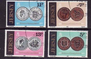 Jersey-Sc#171-4- id8-used set-Coins-1977-