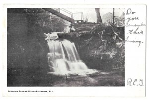 Scene on Second River Belleville, New Jersey Undivided Back Postcard Mailed 1906