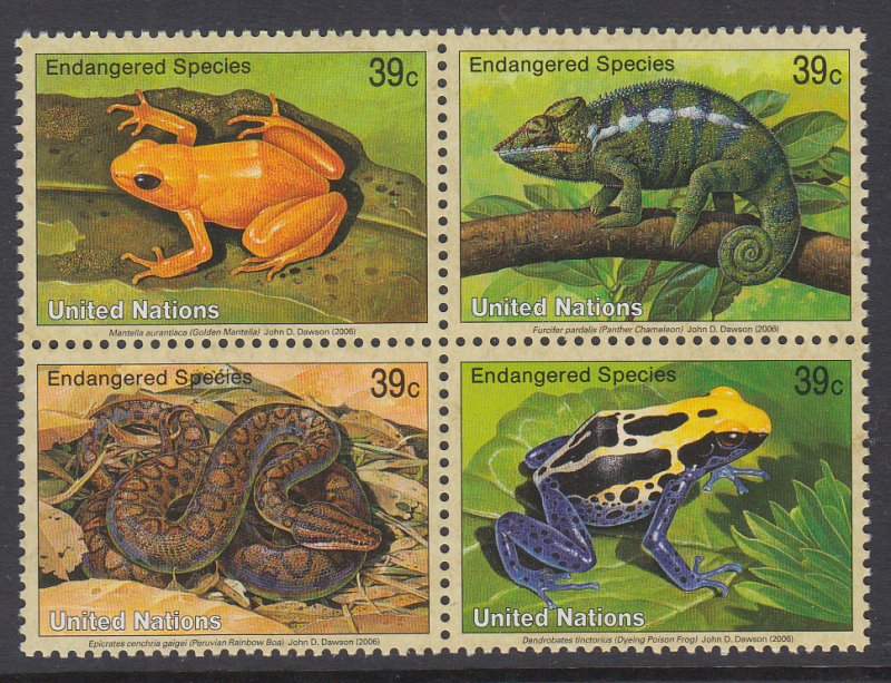 UN New York 911a Amphibians and Reptiles MNH VF