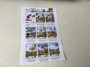 Republic Du Mali Walt Disney Mickey ABC mint never hinged stamps sheet Ref 55154