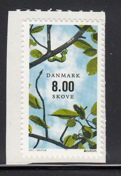 Denmark MNH Scott #1531 Booklet single 8k Caterpillar, trees - EUROPA