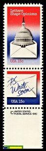 US 1809-1810 MNH VF 15 Cent Letter Writing Letters Shape Opinions