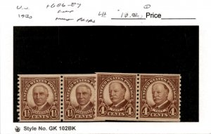 United States Postage Stamp, #686-687 Mint LH Pairs, 1930 (AJ)