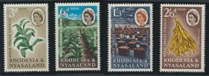 Rhodesia & Nyasaland SG 43/46 Sc# 184/87  MNH see details Tobacco Congress