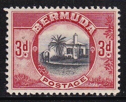Album Treasures Bermuda Scott # 110  3p Typical Cottage  Mint Hinged