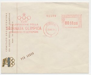 Meter cover Italy 1958 Organizing Committee of the 17th Olympics games