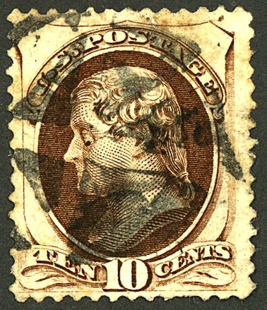 U.S. #161 USED  LRG THIN SML TEARS 