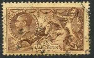 GREAT BRITAIN 1934 KGV 2s6d REENGRAVED SEAHORSE Sc 222 Used