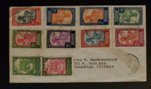 1936 Timbuktu French Sudan Champaign Illinois Multi Franking Philatelic Cover