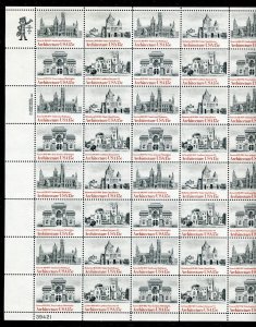 1838 - 1841 American Architecture Sheet of 40 15¢ Stamps MNH 1980