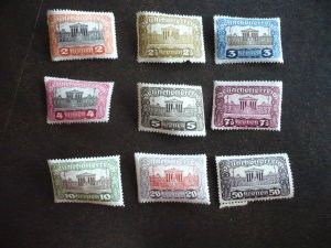 Stamps - Austria - Scott# 219-226, 248 - Mint Never Hinged Set of 9 Stamps