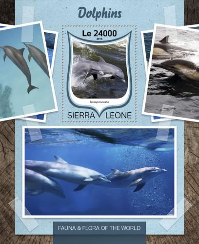 SIERRA LEONE 2016 SHEET DOLPHINS MARINE LIFE srl16815b