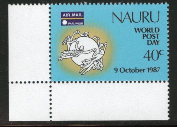NAURU Scott 338 MNH** 1987 UPU emblem CV$1.75
