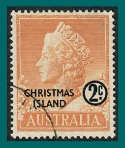 Christmas Island 1958 Queen Elizabeth, used #1,SG1