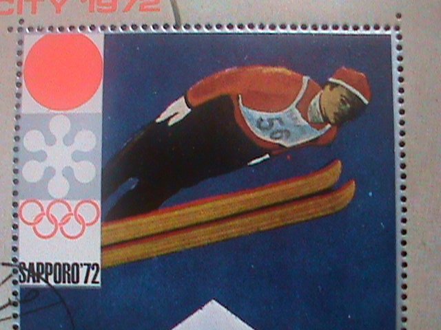YEMEN-1971-11TH WINTER OLYMPIC-GAMES-SAPPLO'72-CTO S/S- VF-LAST ONE