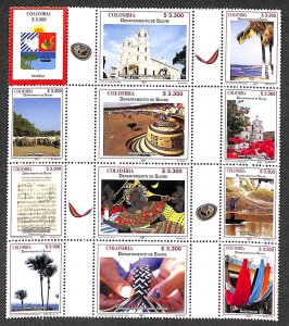 Colombia 2007, Sucre department 12v, MNH