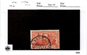 New Zealand, Postage Stamp, #170 Used, 1920 King George (AB)