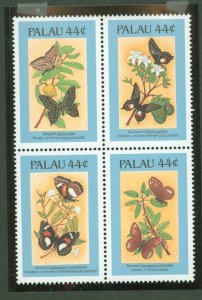 Palau #121Ef Mint (NH) Multiple (Butterflies) (Flowers)