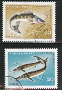 Hungary Scott 1842-1843 used CTO fish stamps