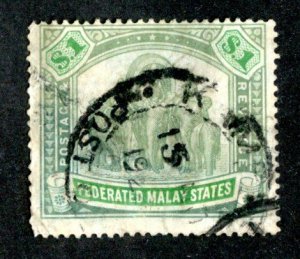 429 BCX Fed of Malaya 1907 SG# 48  used