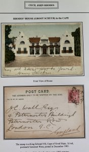 1903 Cape Of good Hope Picture Postcard Cover To London England Rhodes House