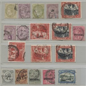 JAMAICA Used group of 18 postmarks/cancels, F-VF