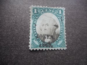 # RB1a VF Used with Rare JOKES 1869 Cancel