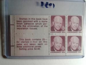 SCOTT # 1395 C PANE EISENHOWER GEM MINT NEVER HINGED !! 1971 AMAZING !!!