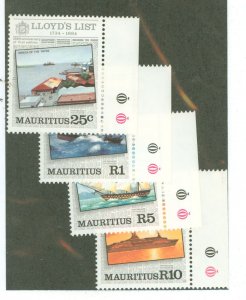 Mauritius #587-90 Mint (NH) Single (Complete Set)