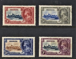 STAMP STATION PERTH -Bermuda #100-103 KGV Silver Jubilee  MH CV$33.00