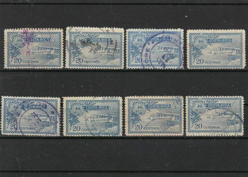 costa rica 1930 air stamps ref r11131