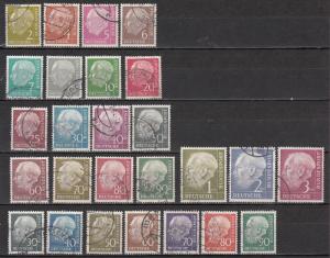 Germany - 1954/1956 President Heuss - complete collection