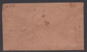 **CSA Cover, SC# 4, No Town, Tied by Black CDS, to Georgia, CV $550.00