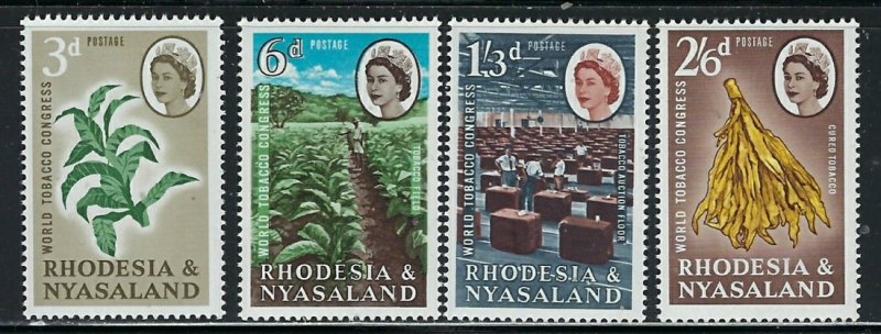 Rhodesia & Nyasaland 184-87 MNH 1963 Tobacco Industry