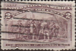 # 231 Brown Violet Used Landing Of Columbus