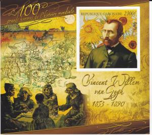 Gabon 2010 Great Personalities Vincent Van Gogh miniature sheet UHM
