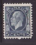 Canada-Sc#199- id10-unused hinge remnant og 5c KGV Medallion-1932-       