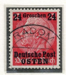 GERMANY; POLISH OCC. 1939 Hindenburg surcharged issue used 24g. value