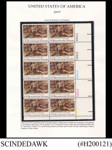 UNITED STATE USA - 1977 GENERAL HERKIMER AT ORISKANY - 10V MNH