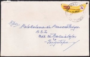 TONGA 1972 local cover ex VAVAU  - 1s Banana self adhesive.................a4747