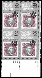 PCBstamps   US #2410 PB $1.00(4x25c)World Stamp Expo 89, MNH, (PB-4)