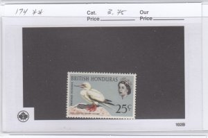 British Honduras 174 25c Bird mnh