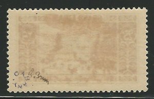 Lebanon,1928, Scott #C35 airmail, Red Overprint, Mint, L.H., V.F., Signed Twice