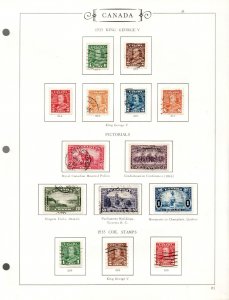 1935 / #217 to #230 / KGV  Pictorial & Coil Issues / USED F to VF - est$41