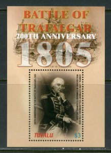 TUVALU  200th ANNIVERSARY OF THE BATTLE OF TRAFALGAR SOUVENIR SHEET  MINT NH