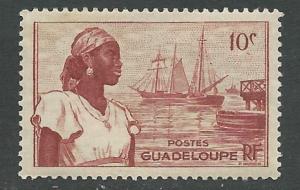 Guadeloupe # 189  Woman & Ship - 10c (1) VF Unused