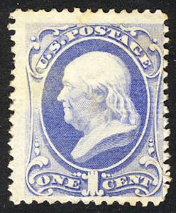 US #134 SCV $2000.00 F/VF mint very lightly hinged, super color and better ce...