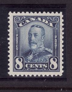 Canada-Sc#154-Unused 8c blue KGV Scroll -OG NH -1928-