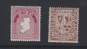 J44147 JL Stamps 1940-2 ireland better mlh #108, 110 wmk 262 perf 15x14